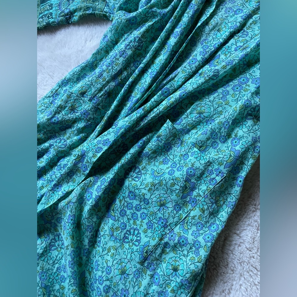 Spell | Sundown Maxi Robe Turquoise | M/L - Picture 11 of 16